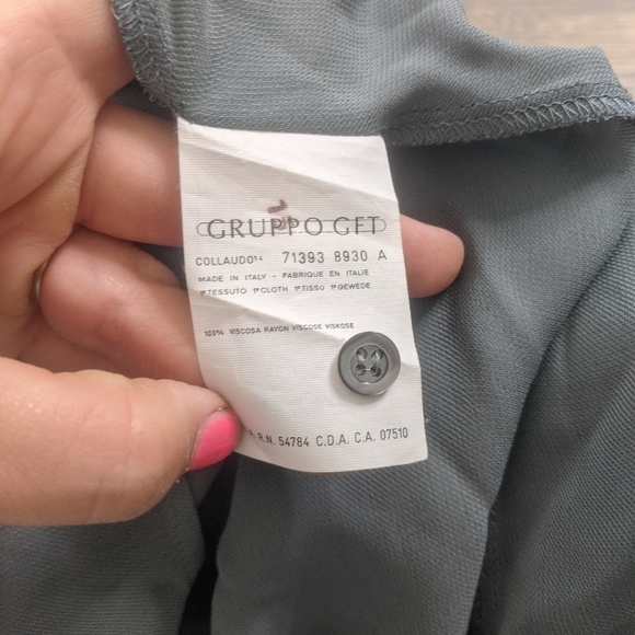 GIORGIO Armani button down blouse gray long sleeve shirt - Picture 9 of 12